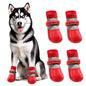 Waterproof Anti Slip Pet Shoes with Rubber Sole for Indoor and Outdoor Use Red - XL