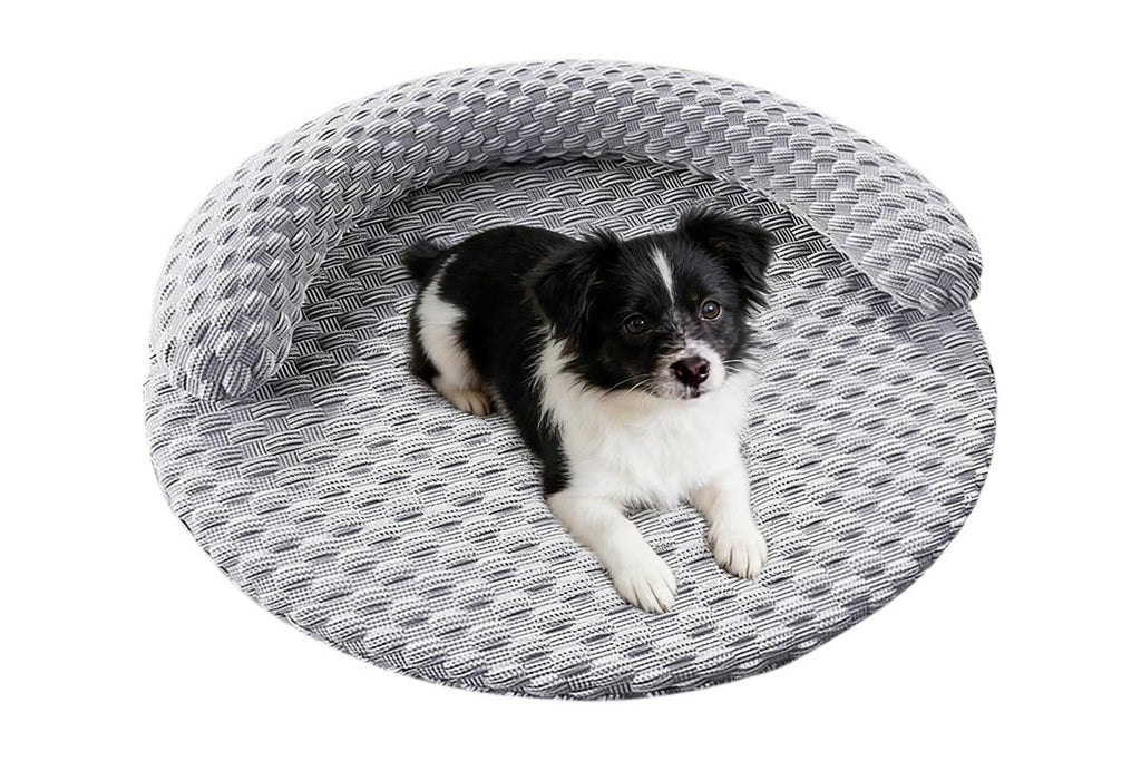 Washable Cooling Pet Bed with Removable Cover for Dogs & Cats - Dark Gray - M