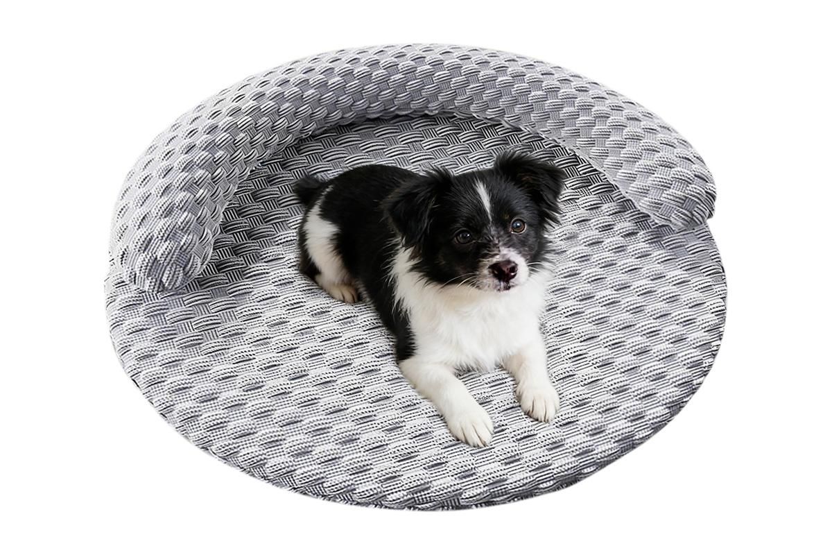 Washable Cooling Pet Bed with Removable Cover for Dogs & Cats - Dark Gray - M