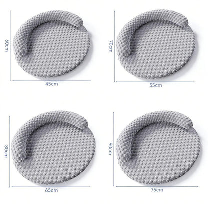 Washable Cooling Pet Bed with Removable Cover for Dogs & Cats - Dark Gray - L