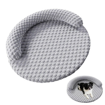 Washable Cooling Pet Bed with Removable Cover for Dogs & Cats - Dark Gray - L