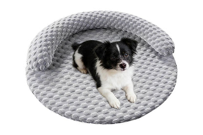 Washable Cooling Pet Bed with Removable Cover for Dogs & Cats - Dark Gray - L
