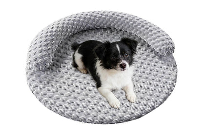 Washable Cooling Pet Bed with Removable Cover for Dogs & Cats - Dark Gray - L