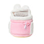 Plush Pet Carrier Backpack Pet Warm Bag with Hand Warmer Pocket Pink - S