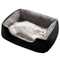 Rectangle Pet Bed for Dogs Cats Beds Warming Soft Calming Sleeping Puppy Bed Black - L