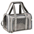 Foldable Travel Pet Carrier Bag Portable Cat Dog Kennel Bag Grey - S
