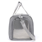 Foldable Travel Pet Carrier Bag Portable Cat Dog Kennel Bag Grey - S
