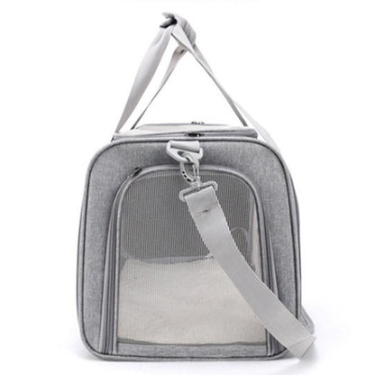 Foldable Travel Pet Carrier Bag Portable Cat Dog Kennel Bag Grey - S