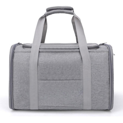 Foldable Travel Pet Carrier Bag Portable Cat Dog Kennel Bag Grey - XL
