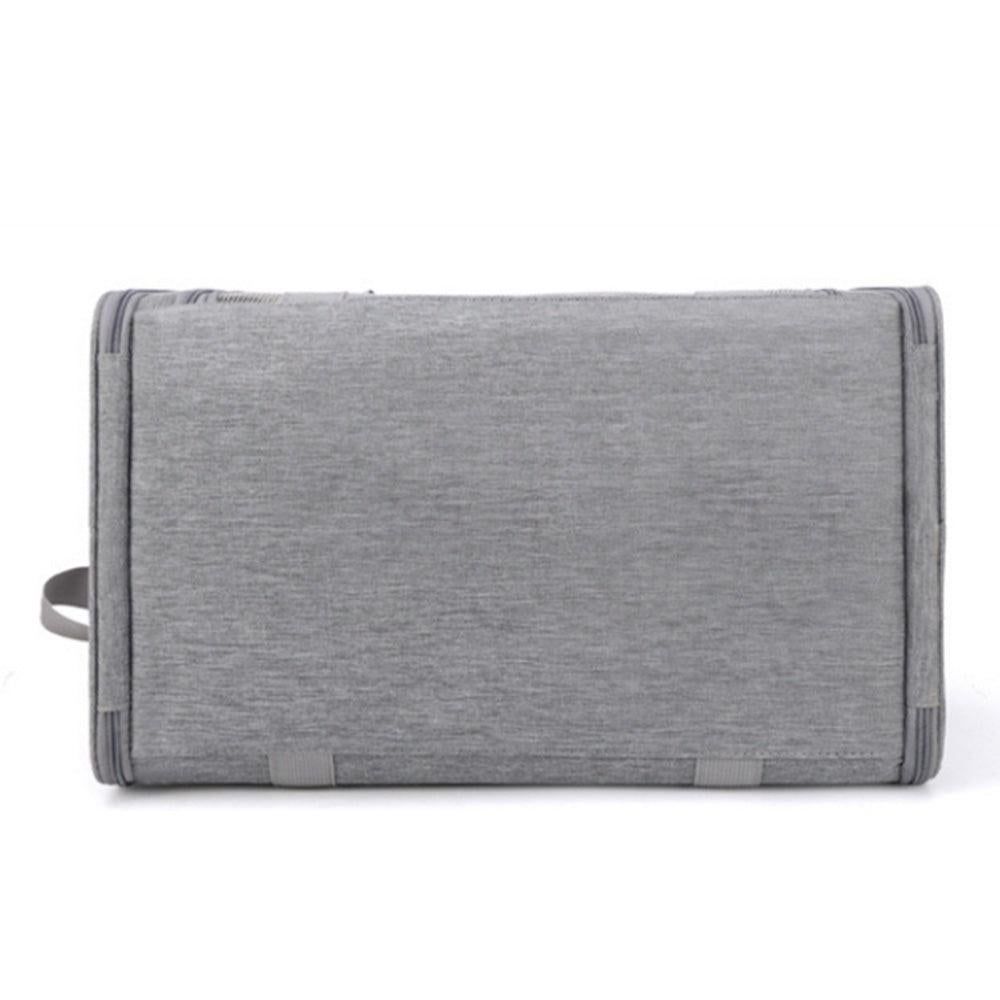 Foldable Travel Pet Carrier Bag Portable Cat Dog Kennel Bag Grey - XL