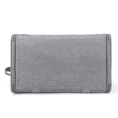 Foldable Travel Pet Carrier Bag Portable Cat Dog Kennel Bag Grey - XL