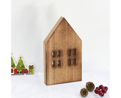 Miniature Wooden House-Brown L