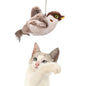 Interactive Cat Toy with Chirping Electronic Flying Bird for Indoor Cats
