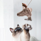 Interactive Cat Toy with Chirping Electronic Flying Bird for Indoor Cats