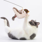 Interactive Cat Toy with Chirping Electronic Flying Bird for Indoor Cats