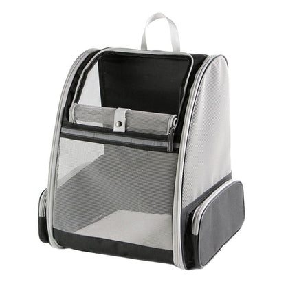 Travel Pet Cat Carrier Backpack Portable Breathable Outdoor Grey