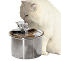 USB Powered 2L Automatic Cat Water Fountain Stainless Steel Pet Water Feeder
