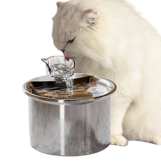 USB Powered 2L Automatic Cat Water Fountain Stainless Steel Pet Water Feeder