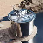 USB Powered 2L Automatic Cat Water Fountain Stainless Steel Pet Water Feeder