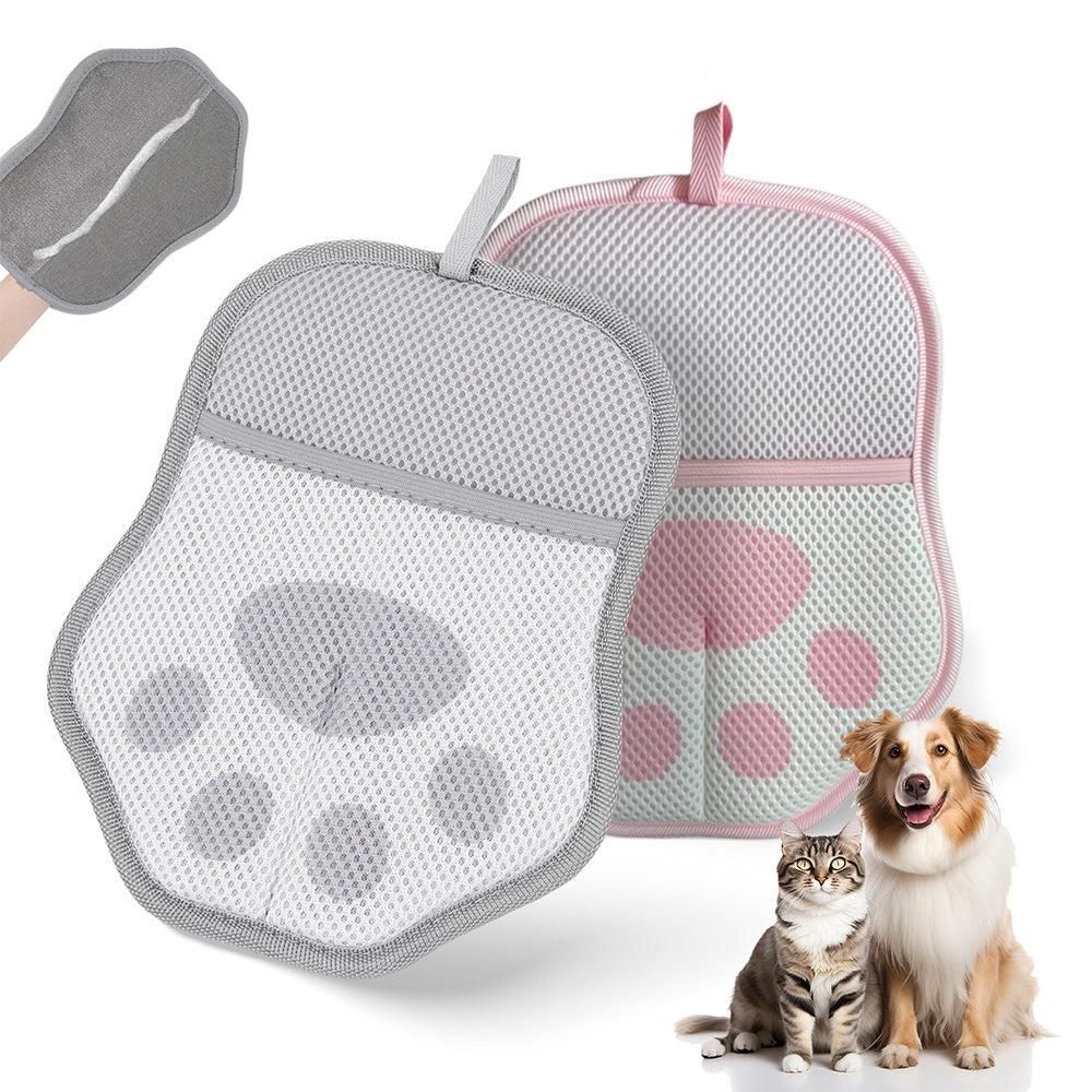 2 Pack Pet Hair Removal Gloves for Clothes Furniture & Car Interiors