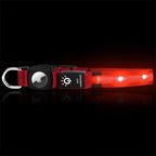 Luminous LED Pet Dog Collar Light-up USB Rechargeable Dog Collar Red - S