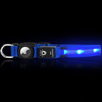 Luminous LED Pet Dog Collar Light-up USB Rechargeable Dog Collar Blue - S