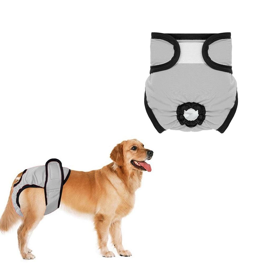 Washable Female Pet Nappy Diaper Dog Cat Physiological Pants Yellow - M