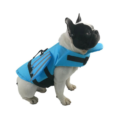 Dog Life Jacket Wings Pet Life Vest Adjustable Dog Flotation Swim Vest Blue - S