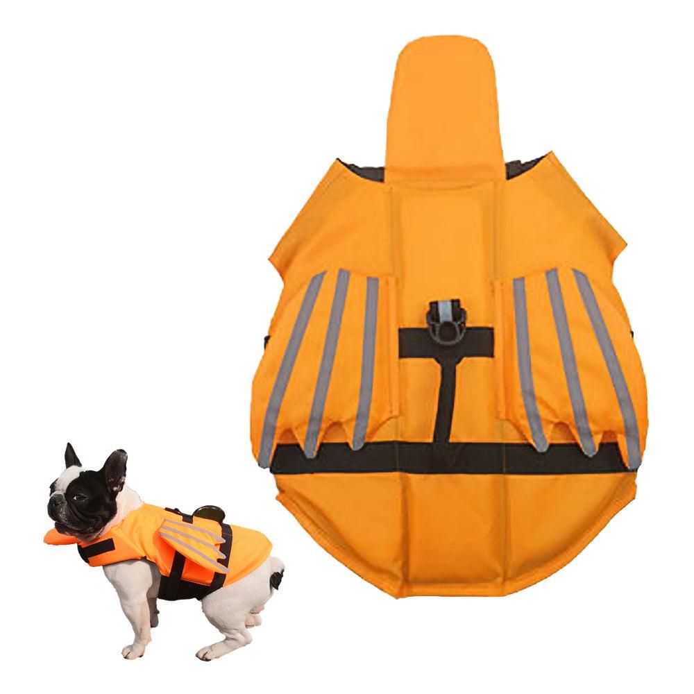 Dog Life Jacket Wings Pet Life Vest Adjustable Dog Flotation Swim Vest Blue - M