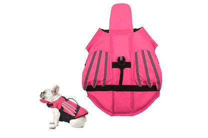 Dog Life Jacket Wings Pet Life Vest Adjustable Dog Flotation Swim Vest Blue - M