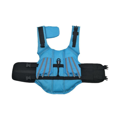 Dog Life Jacket Wings Pet Life Vest Adjustable Dog Flotation Swim Vest Blue - L