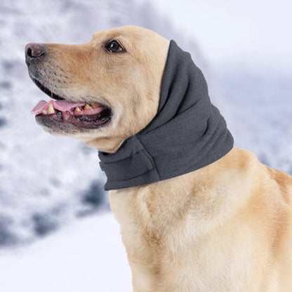 Dog Calming Ear Wraps Ear Protection Cover Pet Dog Head Muff Dark Gray - S
