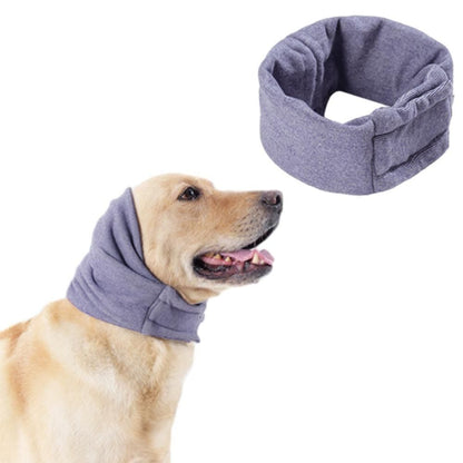 Dog Calming Ear Wraps Ear Protection Cover Pet Dog Head Muff Dark Gray - M