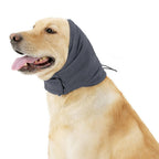 Dog Calming Ear Wraps Ear Protection Cover Pet Dog Head Muff Dark Gray - L