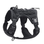 No-Pull Training Dog Harness Adjustable Reflective Pet Training Vest Easy Control M -Black