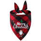 Christmas Pet Triangle Scarf Dog Bandana Pet Wearable Accessories Red Grid - Santa Claus