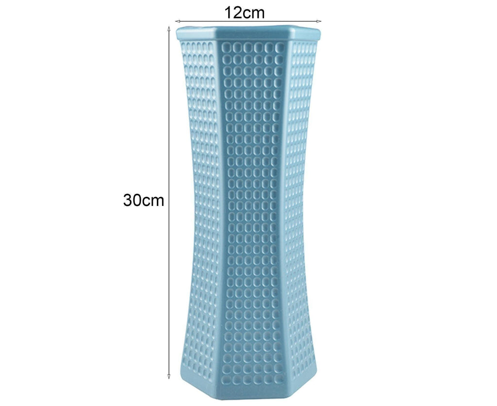 Geometric Decorative Vase-Blue