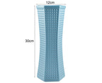 Geometric Decorative Vase-Blue