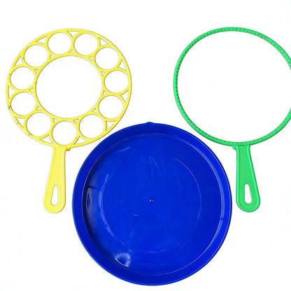 Big Bubble Wands Set - Giant Bubble Kit with Wand Blower and Tray