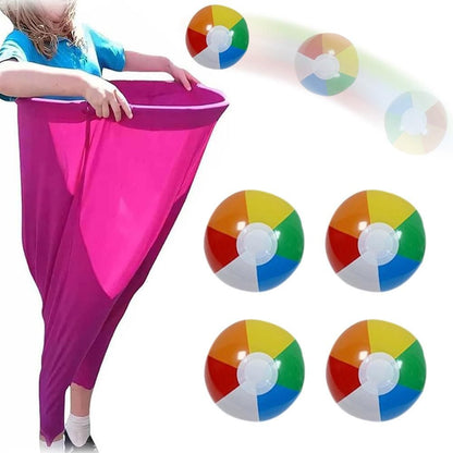 Granny Pants Yard Game Set with Giant Elastic Pants for Adult Outdoor Fun Magenta