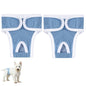 2pcs Dog Diapers Reusable Washable Nappy Wraps Panties for Pets Period Underpants-Blue XL