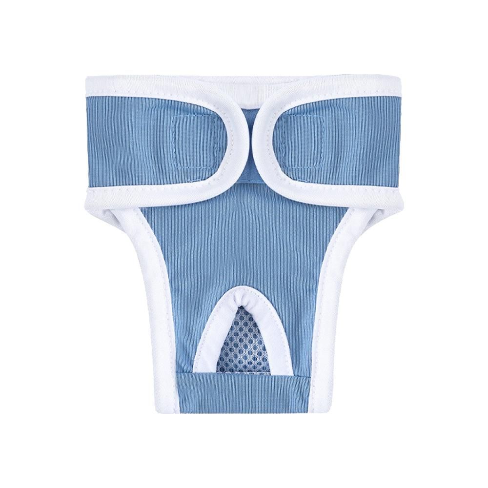 2pcs Dog Diapers Reusable Washable Nappy Wraps Panties for Pets Period Underpants-Blue XL
