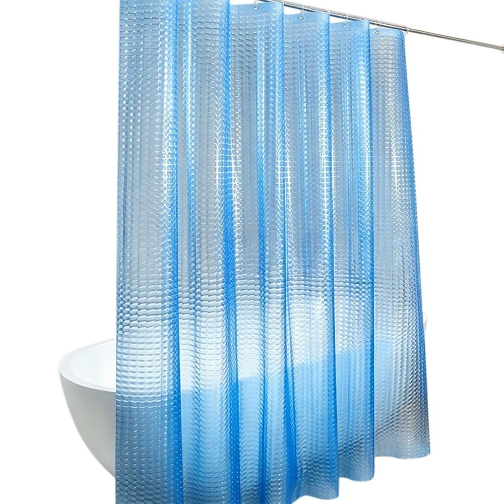 PEVA Thickened Shower Curtain Liner 180x180cm with Rustproof Grommets and Hooks - Style 1