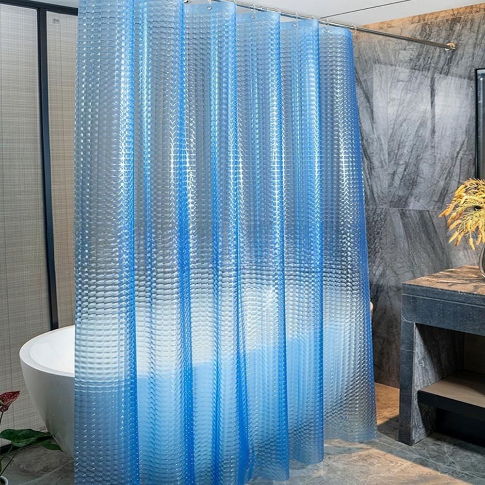PEVA Thickened Shower Curtain Liner 180x180cm with Rustproof Grommets and Hooks - Style 1