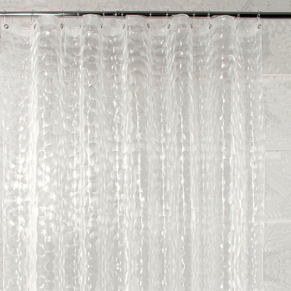 PEVA Thickened Shower Curtain Liner 180x180cm with Rustproof Grommets and Hooks - Style 2