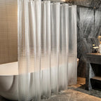 PEVA Thickened Shower Curtain Liner 180x180cm with Rustproof Grommets and Hooks - Style 2