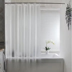 PEVA Thickened Shower Curtain Liner 180x180cm with Rustproof Grommets and Hooks - Style 3
