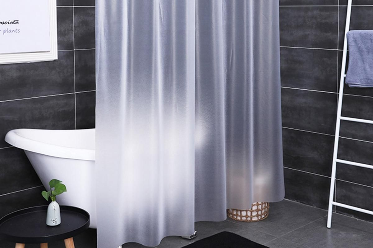 PEVA Thickened Shower Curtain Liner 180x180cm with Rustproof Grommets and Hooks - Style 3
