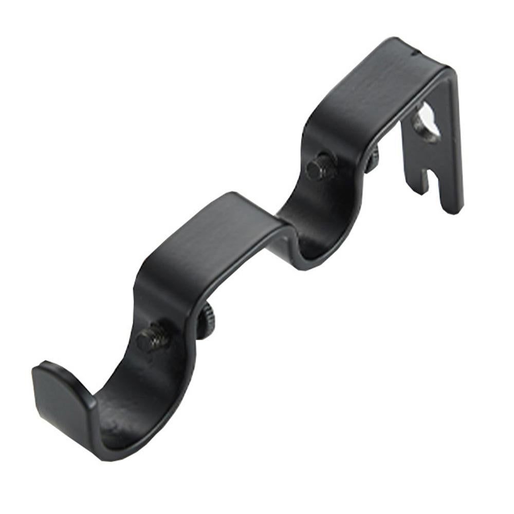 Retro Double Curtain Rod Bracket Strong Wall Mount for 1.8cm 2.6cm Rods - 1 Pack