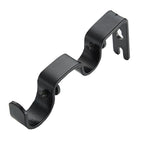 Retro Double Curtain Rod Bracket Strong Wall Mount for 1.8cm 2.6cm Rods - 1 Pack